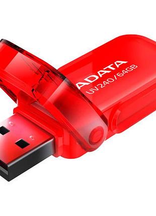 Usb флеш накопитель adata 64gb auv 240 red usb 2.0 (auv240-64g-rrd)>>> задайте вопрос по товару в чате prom