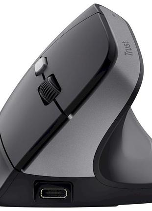Комп'ютерна миша вертикальна trust bayo ii ergonomic wireless mouse бездротова чорний (25145)