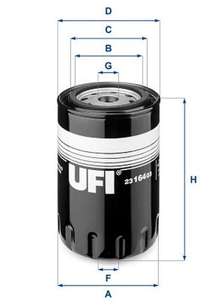Фильтр масляный ufi 23.164.03>>> задайте вопрос по товару в чате prom или viber