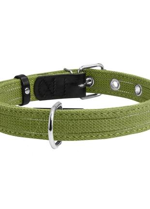 Ошейник collar для собак из хлопковой ленты зеленый размера s (4820082490898)