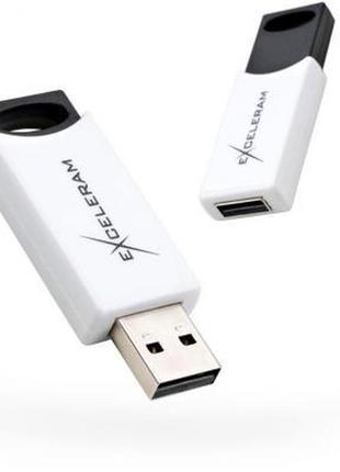 Usb флеш накопитель exceleram 64gb h2 series white/black usb 2.0 (exu2h2w64)>>> задайте вопрос по товару в