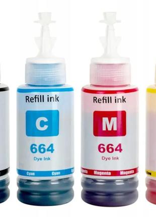 Чернила (краска) premium для epson l566 | комплект чернил 4шт