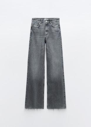 Джинси zara/trf high-rise wide-leg jeans/6045/0228 фото