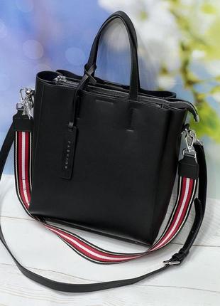 Жіноча шкіряна сумка-шоппер polina & eiterou3 фото
