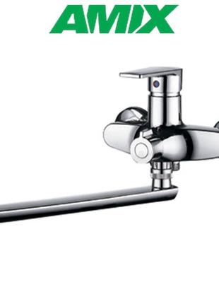 Змішувач для ванни amix oscar-006 euro chrome (без шланга та лійки), хром