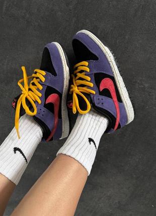 Жіночі кросівки nike sb dunk  « purple / pink / yellow » premium