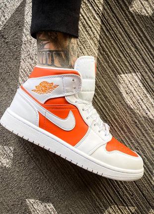 Мужские кроссовки nike air jordan 1 mid se"bright citrus"