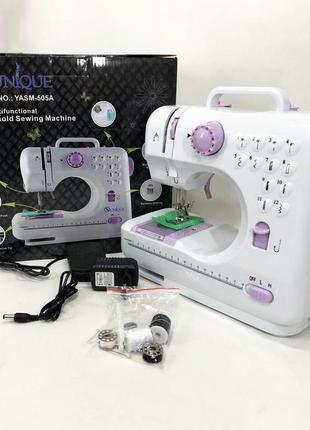 Швейна машинка електрична fhsm-505 побутова для шиття та домашнього використання з педаллю на 13 функцій