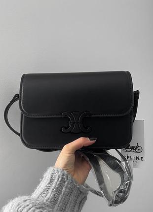 Женская сумочка celine кожаная черная