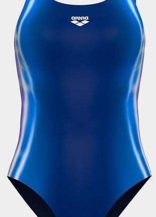Купальник закритий для жінок arena smile swimsuit u back b синій, чорний жін 38