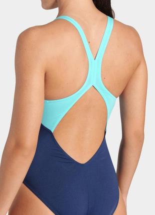 Купальник закритий для жінок arena dreamhline swimsuit v back синій, бірюзовий жін 409 фото