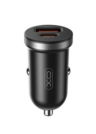 Автомобильное зарядное устройство (адаптер) xo cc56 pd_3a / qc3.0_3a / 30w max