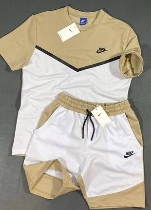 Мужской летний комплект шорты + футболка nike