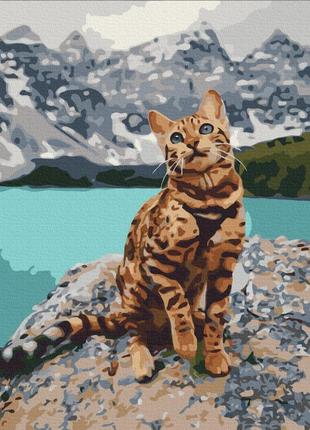 Преміум картина за номерами brushme 40x50см "улюбленець в горах" pbs33346