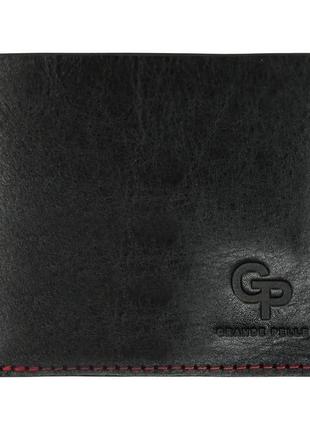 Портмоне мужское на магните 50561060 grande pelle черный с красным