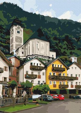 Преміум картина за номерами brushme 40x50см "гірське містечко" pbs52519