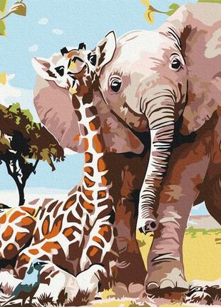 Преміум картина за номерами brushme 40x50см "милі друзі" pbs8895