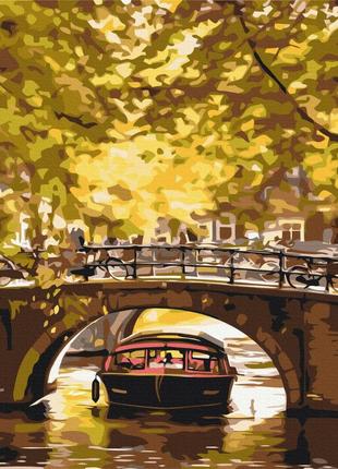 Преміум картина за номерами brushme 40x50см "прогулянка човнем по каналах" pbs52615
