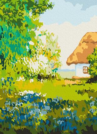 Преміум картина за номерами brushme 40x50см "літо у селі" pbs53150