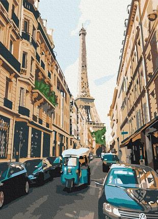 Преміум картина за номерами brushme 40x50см "туристичний париж" pbs52329
