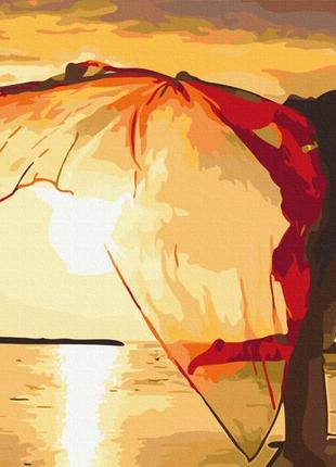 Преміум картина за номерами brushme 40x50см "двоє на заході сонця" pbs8270
