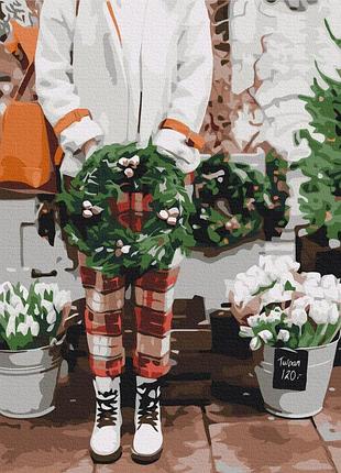 Преміум картина за номерами brushme 40x50см "зимові декорації ©оксана воробій" pbs53374