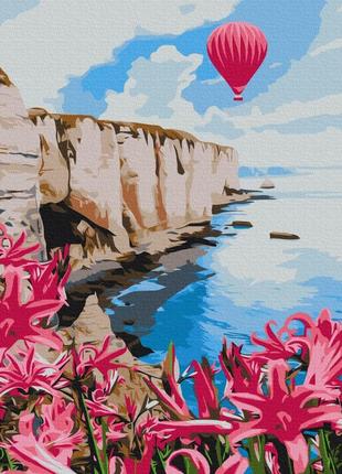 Преміум картина за номерами brushme 40x50см "рожева повітряна куля" pbs53784