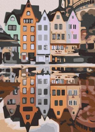 Преміум картина за номерами brushme 40x50см "відображення стокгольма" pbs34835