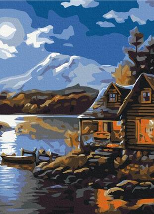 Преміум картина за номерами brushme 40x50см "будинок лісника" pbs7618