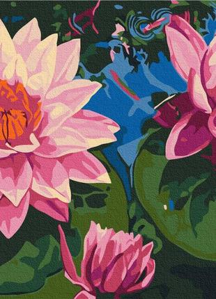 Преміум картина за номерами brushme 40x50см "водяне латаття" pbs7282