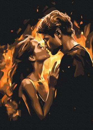 Преміум картина за номерами brushme 40x50см "полум'я кохання" pbs53889