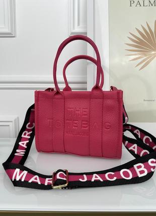 Сумка женская марк джейкобс шопер малиновый marc jacobs tote bag  шоппер мини