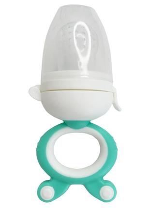 Ниблер для малышей "зайка с поршнем" mgz-0004 (mint) с крышкой