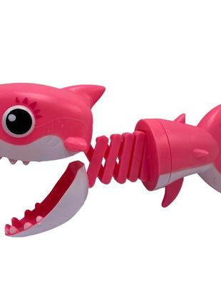 Робопістолет механічний "акула" 521 з безпечних матеріалів рожевий