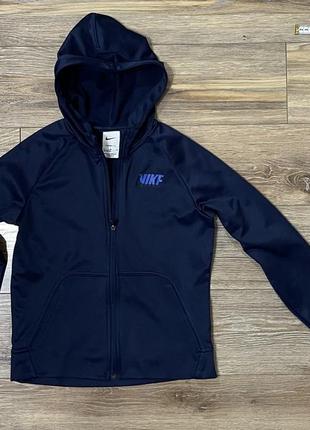 Кофта спортивная олимпийка мастерка nike therma-fit 137 147см детская