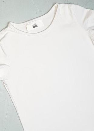 🎁1+1=3 базова біла футболка бавовна next на 4 роки2 фото