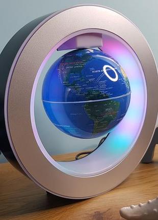 Левитирующий глобус на магните resteq с цветной подсветкой для интерьера