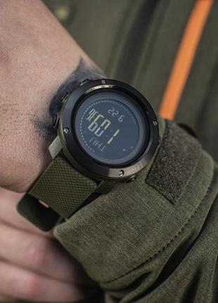 M-tac часы тактические мультифункциональные olive, военные влагозащитные часы олива, мужские наручные часы5 фото