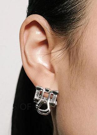 Срібна моносережка poche сережка binder mono earring