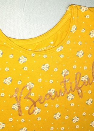 🎁1+1=3 яскрава жовта футболка бавовна primark на дівчинку 5-6 років5 фото