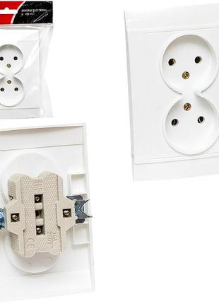 Розетка врезная двойная 2511