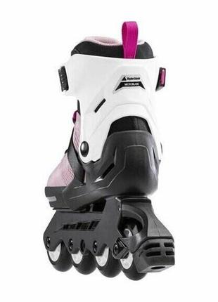 Ролики дитячі rollerblade microblade g light pink 2022 рожево-білий, 28-32 33-36.5 4950811, 80 а, для дівчаток, sg3, чорний, італія, італія, 4 шт, п…3 фото