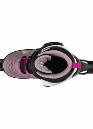 Ролики дитячі rollerblade microblade g light pink 2022 рожево-білий, 28-32 33-36.5 4950811, 80 а, для дівчаток, sg3, чорний, італія, італія, 4 шт, п…5 фото