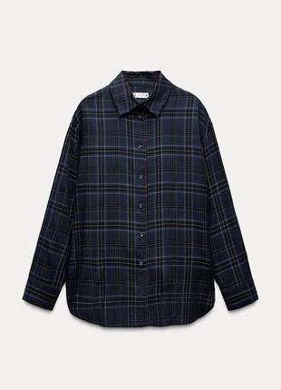 Рубашка в клетку zara xs/xl