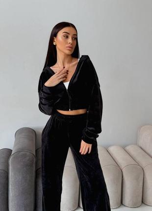 Женский велюровый костюм3 фото