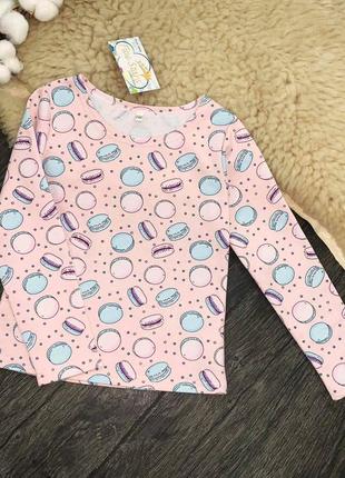 Реглан теплий з начосом рожевий макаруни five stars 104р-140р