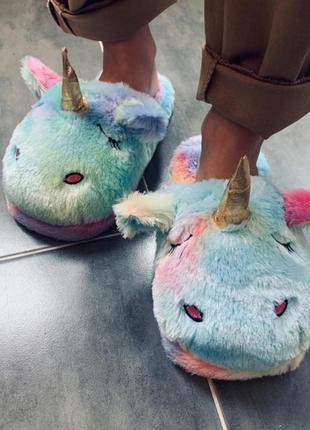 Капці тапочки єдиноріг