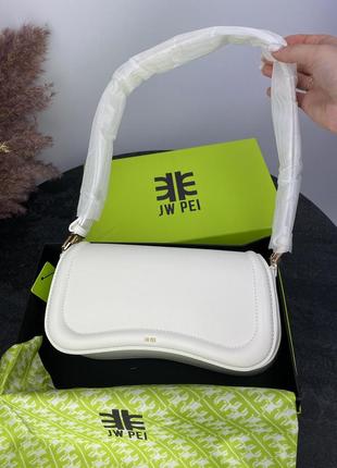 Сумка жіноча ⭐️premium jw pei white дефект лінія на задній стороні сумки