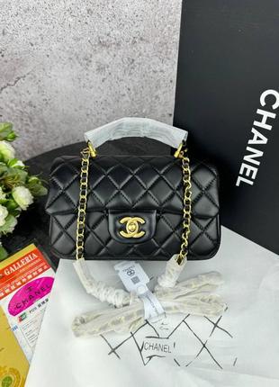 Сумка жіноча chanel black gold