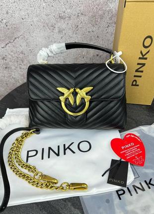 Сумка жіноча pinko black gold 23x15x6